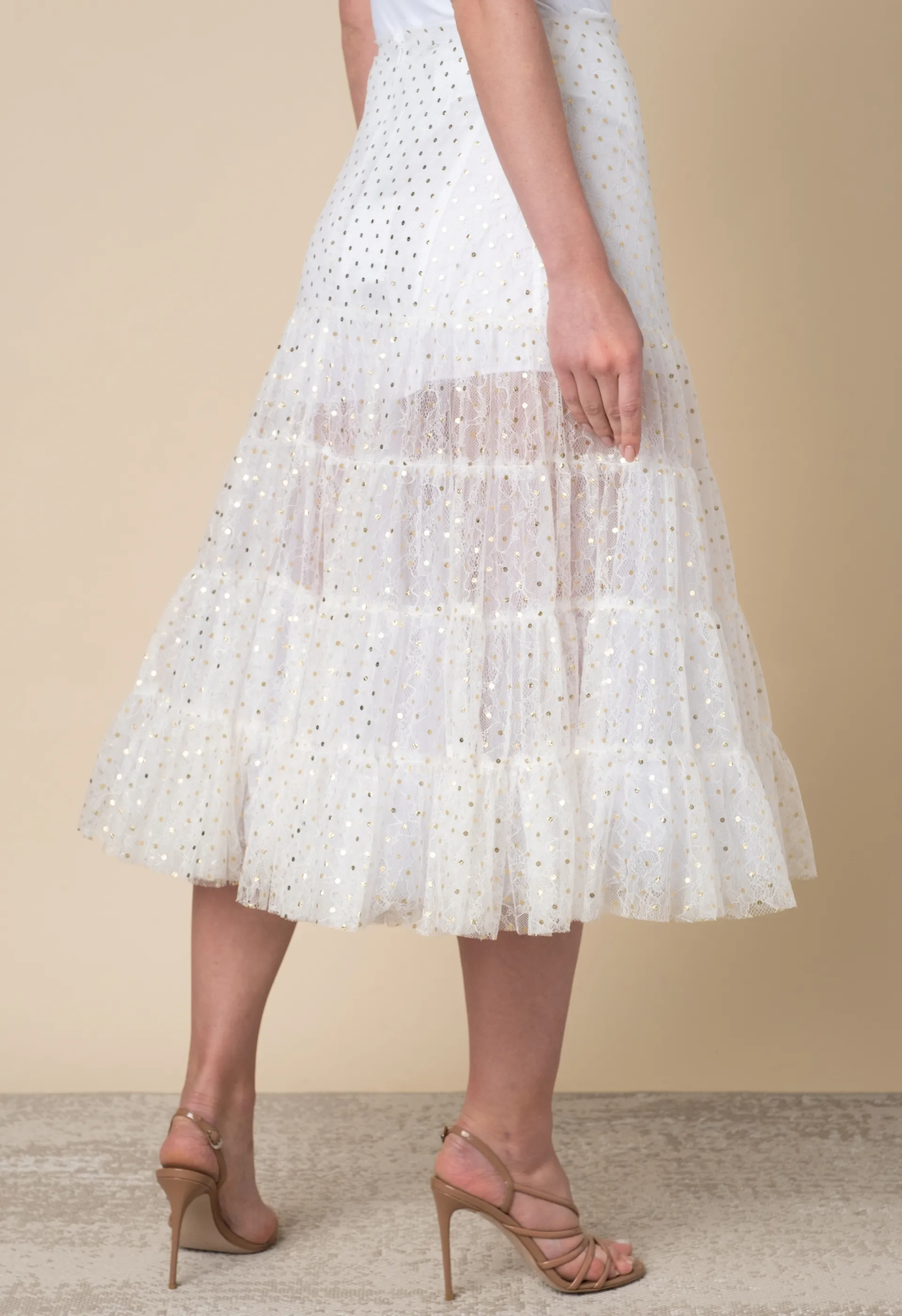 White tulle skirt