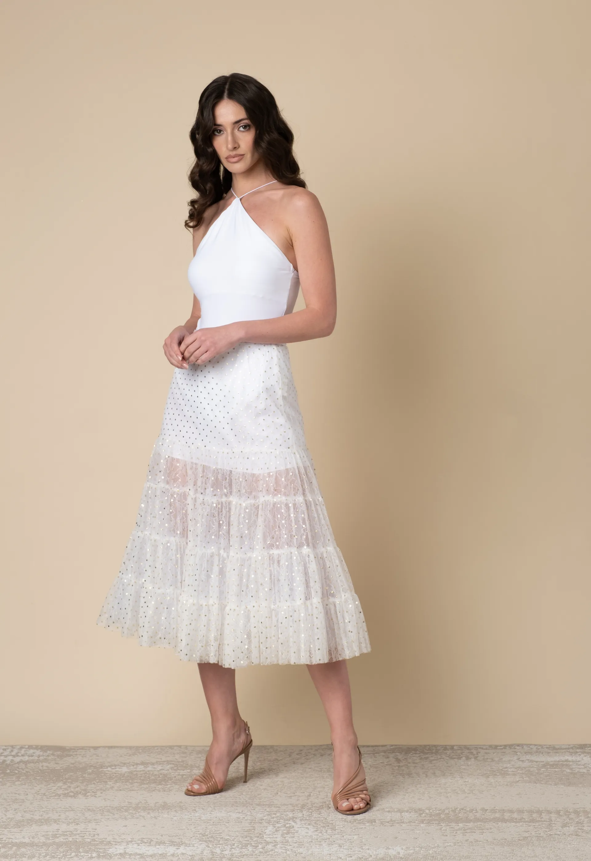 White tulle skirt