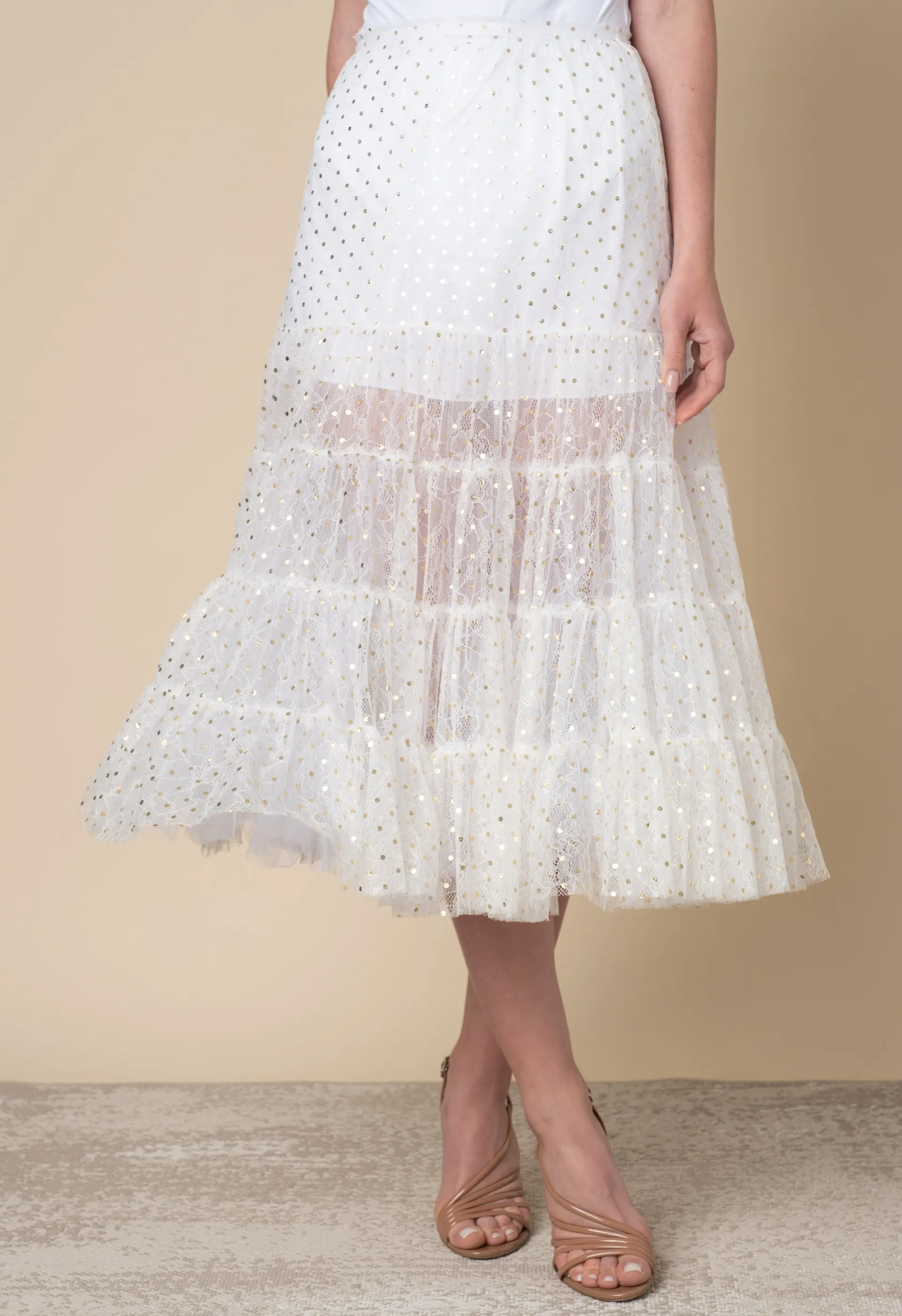 White tulle skirt