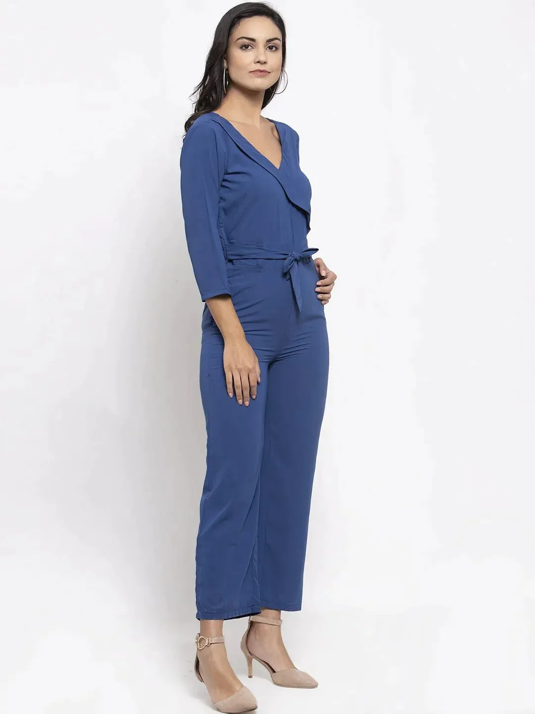 Women Blue Solid Jumpsuit