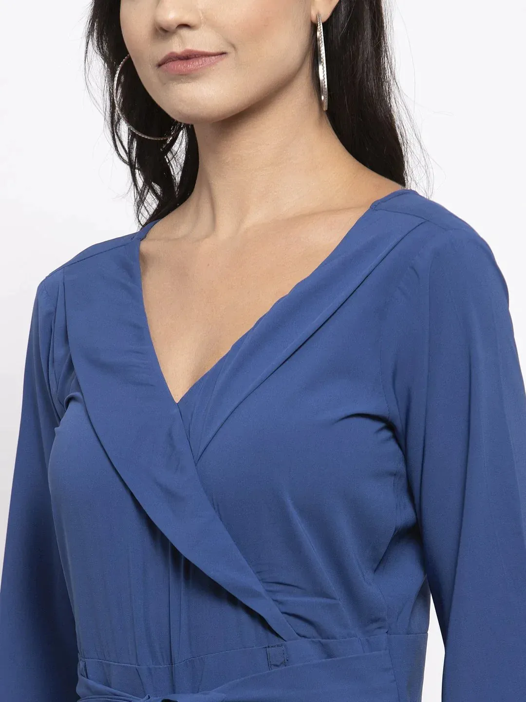 Women Blue Solid Jumpsuit