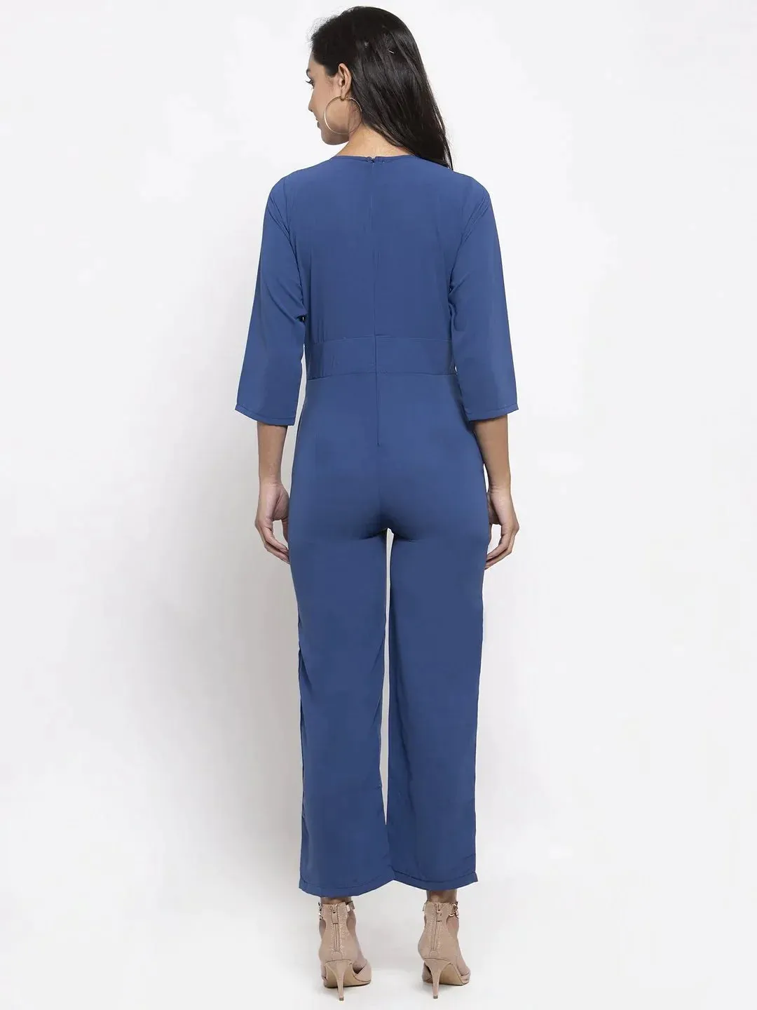 Women Blue Solid Jumpsuit