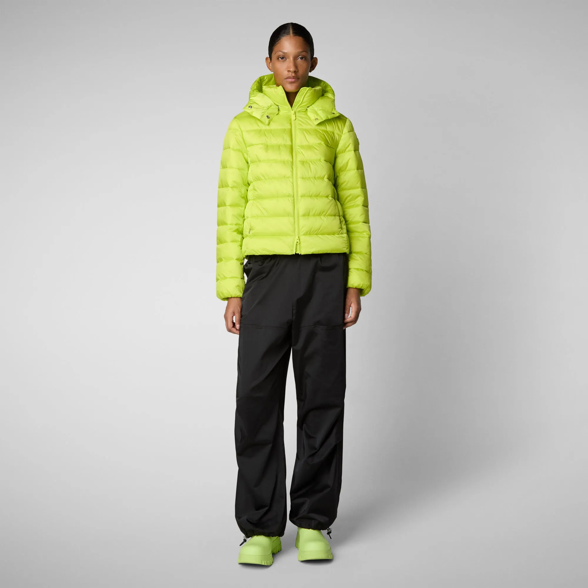 Women's animal free Puffer jacket Liana in lichen green