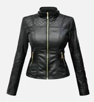 Women’s Black Stylish Leather Jacket