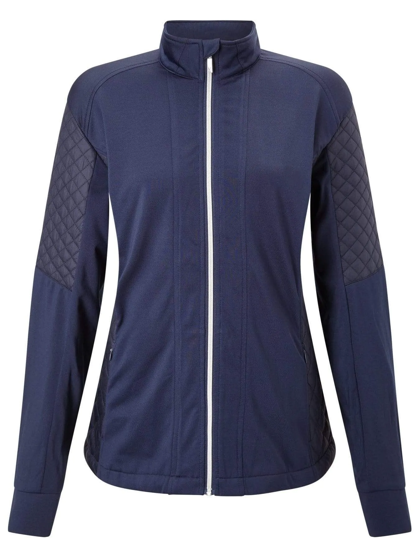 Womens Thermal Mixed Media Quilted Jacket