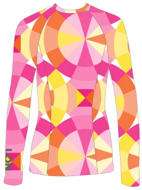 W's Crew Rash Guard - Siena Pink