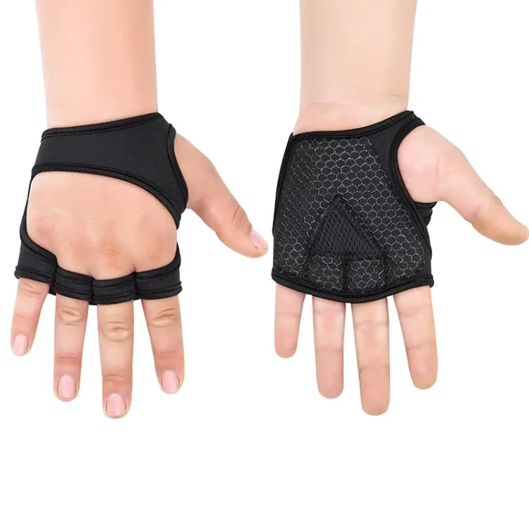 XL Weightlifting Dumbbell Horizontal Bar Anti-cocoon Anti-slip Wrist Fitness Gloves(Black)