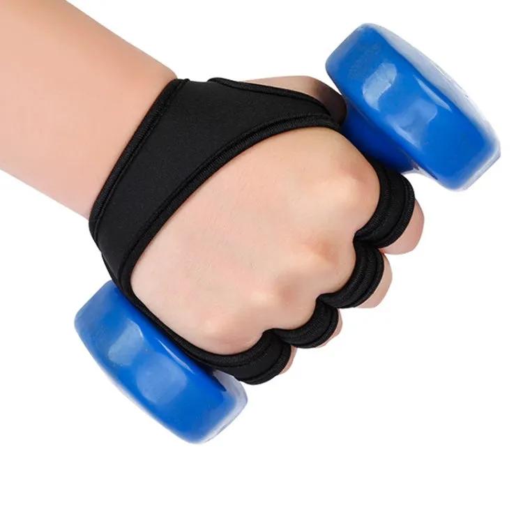 XL Weightlifting Dumbbell Horizontal Bar Anti-cocoon Anti-slip Wrist Fitness Gloves(Black)